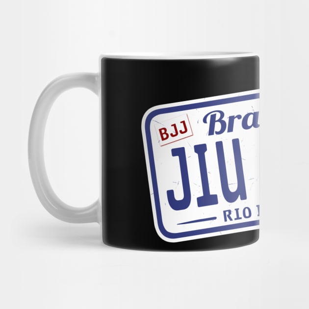 BRAZILIAN JIU JITSU - FUNNY JIU JITSU LICENSE PLATE by Tshirt Samurai